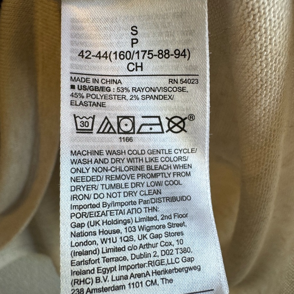 GAP Soft Oatmeal Lightweight Hoodie Size Small Neutral Minimal - Picture 6 of 7